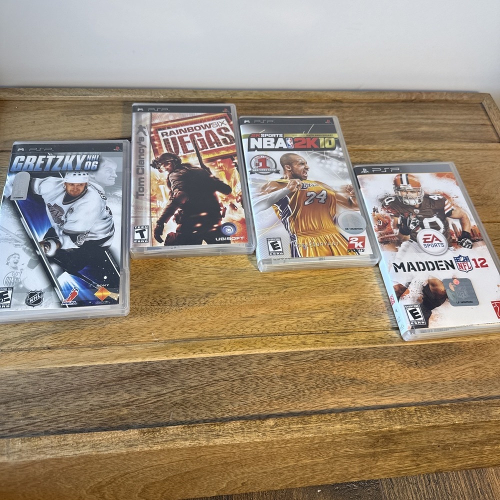 Lot of 4 SONY PSP Game Cases & Booklets Manual Inserts Only - NO GAMES